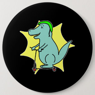 Stunt scooter dinosaurus scooter draak komisch die ronde button 6,0 cm