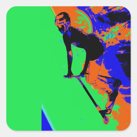 Stunt Scooter Speedster - Scooter Boy Sticker (Voorkant)