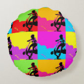 Stunt Scooter Trickster - Scooter Boy Rond Kussen (Achterkant)