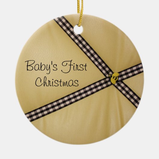 Stuntelt Eerste Kerstmis van de baby het Ornament (Voorkant)