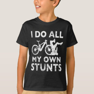 Stuntfiets - Ik doe al mijn stunts op mijn E-bike T-shirt