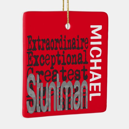 Stuntman Extraordinaire CUSTOM Keramisch Ornament (Rechts)