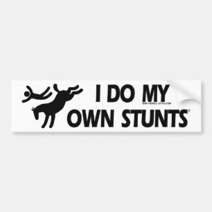 Stunts - Funny Bucking Horse Bumpersticker