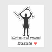 Stuntscooter rijder. Leef om te rijden Sticker (Vel)