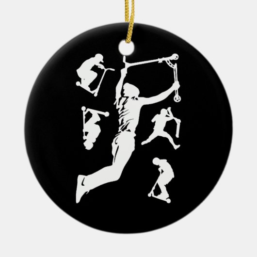 Stuntscooter scootering trricks keramisch ornament (Voorkant)