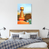 stupa bouddhiste enveloppé de toile (Insitu(Chambre))