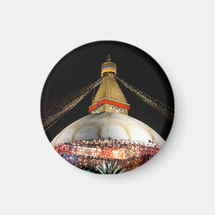 Stupa Boudhanath, Kathmandu at night - Nepal Magneet
