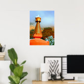 Stupa in sneeuw poster (Thuiskantoor)