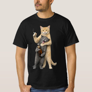 Stupid Cool Grappige Kat Meme — Rokkende Kat & Dri T-shirt