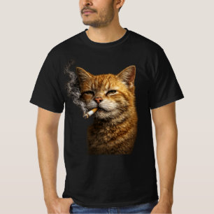Stupid Coole Grappige Kat Meme — Oranje Kat die Ro T-shirt