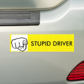 STUPID DR... BUMPERSTICKER (Op auto)