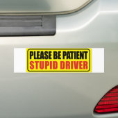 Stupid Driver Bumpersticker (Op auto)