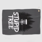 Stupid Tree Disc Golf Funny Frisbee Golf Golfer Golfhanddoek (Horizontaal)