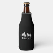 Stupid Tree Disk Golf Sports Lover Gift Flesjeskoeler (Fles Voorkant)