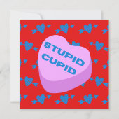 Stupide, Carte pour notes plat (Devant)