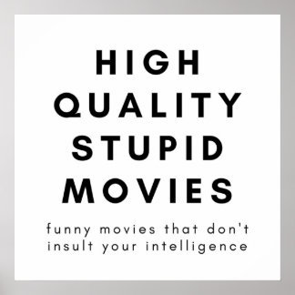 Stupide films van hoge kwaliteit grappige films di poster
