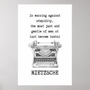 STUPIDITY typemachine filosofie citeert Nietzsche Poster
