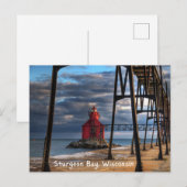 Sturgeon Bay Wisconsin door County briefkaart (Voorkant / Achterkant)