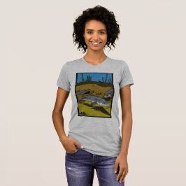 STURGEON COLORING PAGE & SCUTES - womens t-shirt