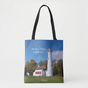 Sturgeon Point Lighthouse over de hele canvas tas
