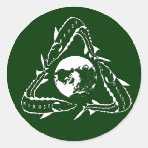 Sturgeon Sticker - Recyclen wit