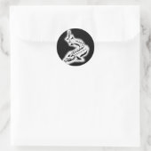 Sturgeon Tribal Glow Ronde Sticker (Tas)