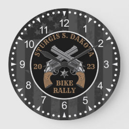 Sturgis Bike Rally 2023 Crossed Pistolen Grote Klok