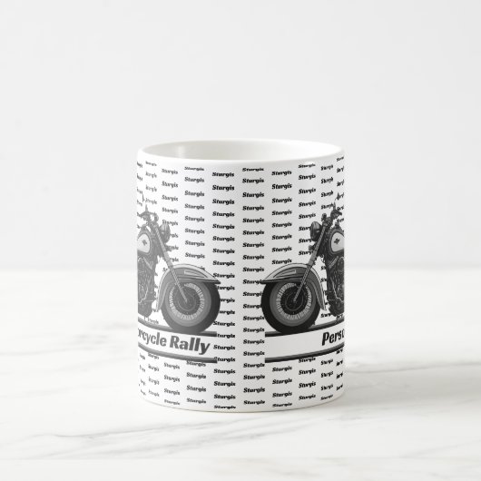 Sturgis Motorcycle Rally Biker Zwart-wit Koffiemok (Center)