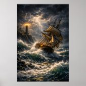 Stürmische Zee Poster (Voorkant)