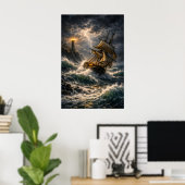 Stürmische Zee Poster (Thuiskantoor)