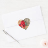 Sturt's Desert Pea autocollant coeur (Enveloppe)