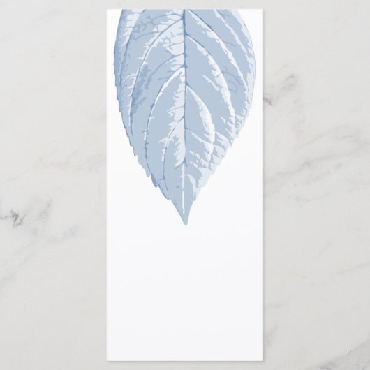 Stustblauw blad Weddenschap Menu (Achterkant)