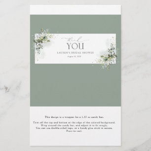 Stustblauw Eucalyptus Shower Snoep Bar wrapper