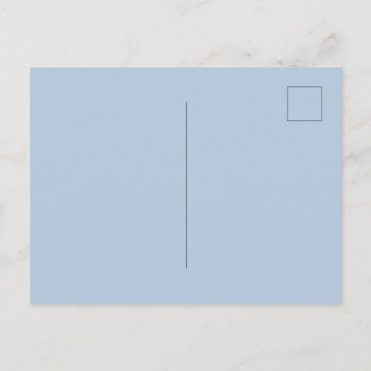 Stustblauw, witte bruine doucheuitnodiging briefkaart (Achterkant)