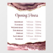 Stustmage Roos Agate Opening Uours Window Cling Raamsticker (Vel)