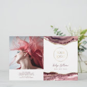 Stustmakende roos met tweeledige brochure (Staand voorkant)