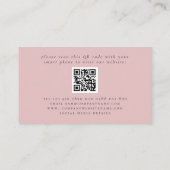 Stustroze Florals QR Code Interior Designer Visitekaartje (Achterkant)