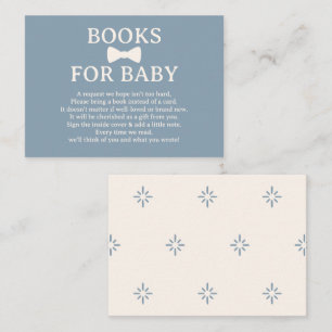 Stusty Blue Bow Stropdas Books for Baby Informatiekaartje