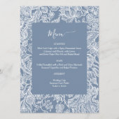 Stusty Blue Chinoiserie Floral enclosure cards Menu (Voorkant)