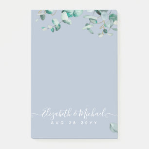 Stusty Blue Eucalyptus Greenery WEDDING Planning Post-it® Notes