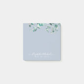Stusty Blue Eucalyptus Greenery WEDDING Planning Post-it® Notes (Voorkant)