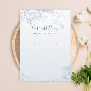 Stusty Blue Floral Circle Woning van juwelen Visitekaartje