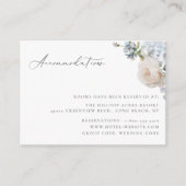 Stusty Blue Garden Floral Wedding Accommodations Informatiekaartje (Voorkant)