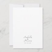 Stusty Blue Navy Pastel Silver Foil Floral Wedding Kaart (Achterkant)