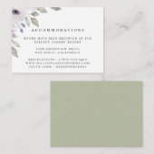 Stusty Garden Floral Wedding Accommodations Informatiekaartje (Voorkant / Achterkant)