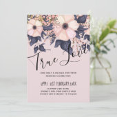 Stusty Pink Blue Floral Wedding Budget (Staand voorkant)