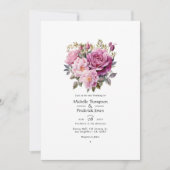 Stusty Roos Floral Wedding Kaart (Voorkant)