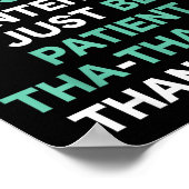 Stutter Stuttering Awareness Please Don't Finish M Poster (Hoek)