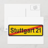 Stuttgart 21 briefkaart (Voorkant / Achterkant)