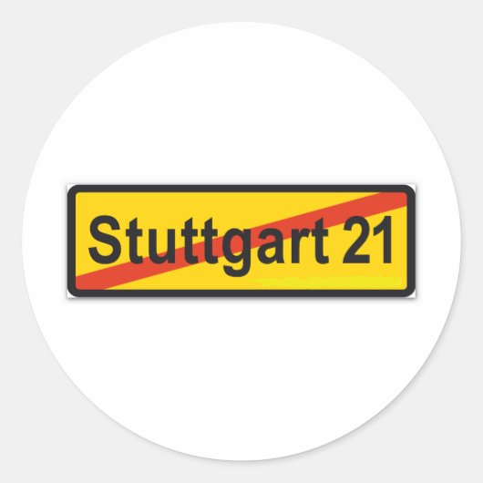 Stuttgart 21 ronde sticker (Voorkant)